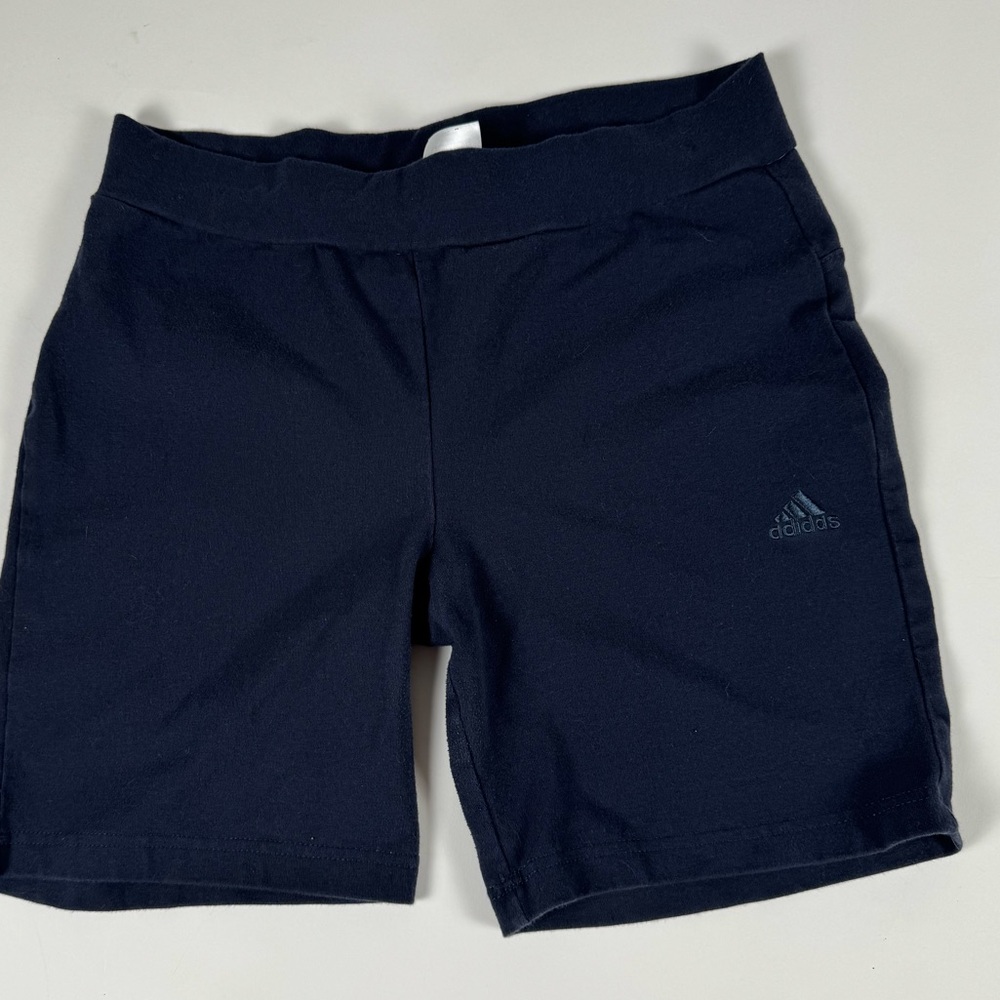 Adidas short leggings, navy blue, size medium, pre-loved